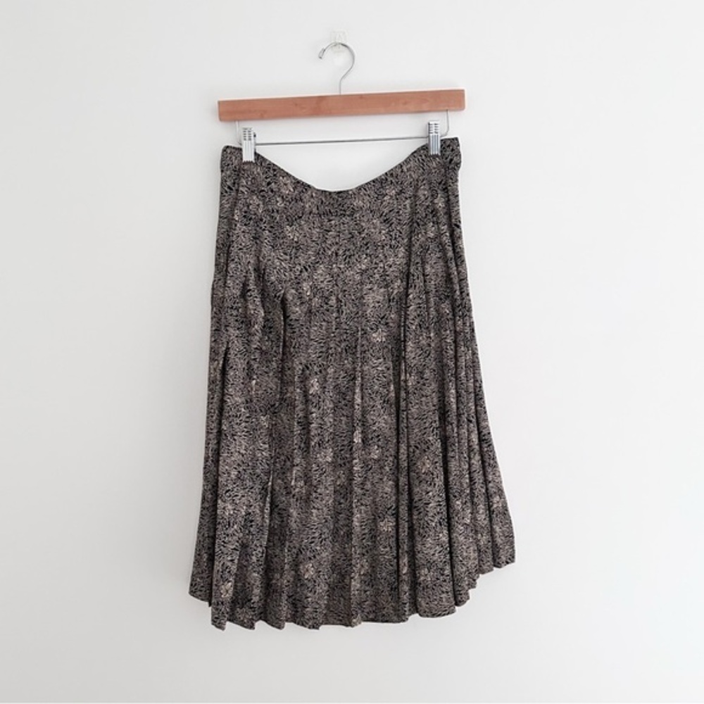 Josephine Chaus Vintage Floral Pleated 90s Midi Skirt